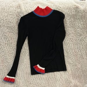 Zara mock turtleneck tshirt. Ribbed material.